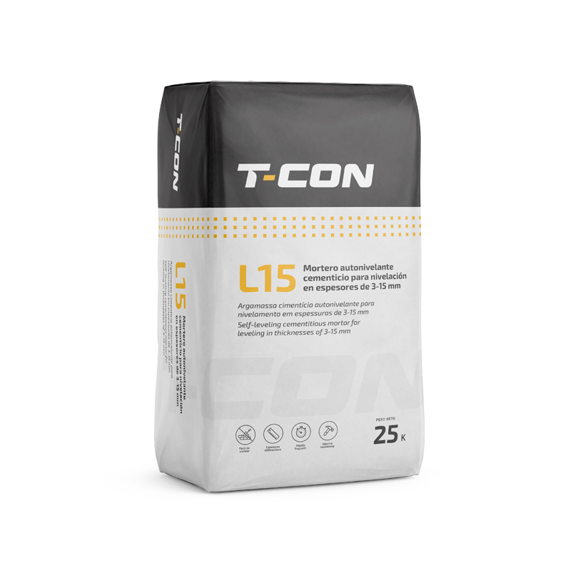L15 Mortero autonivelante cementicio para espesores de 3-15 mm