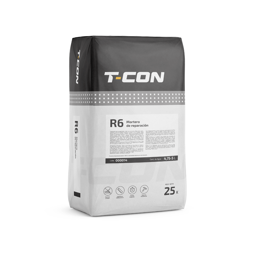 R6 Mortero de reparación no estructural para restauraciones y hormigones